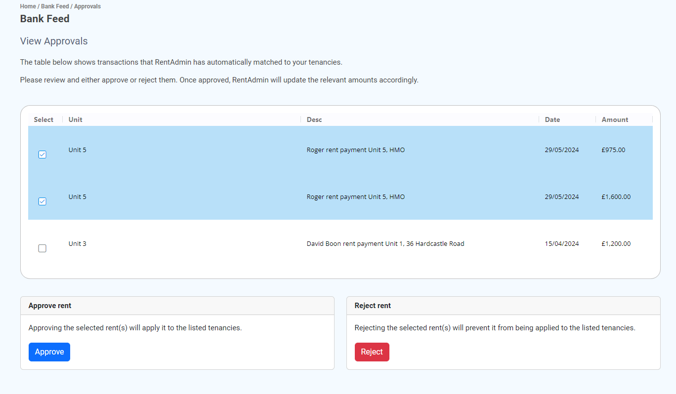 Tenant management and rent tracking